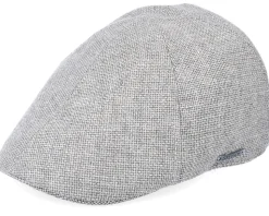 Texas Virgin Wool/Linen Grey Flat Cap - Stetson