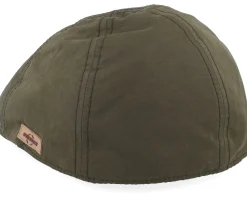 Texas Waxed Cotton Dark Green Flat Cap - Stetson