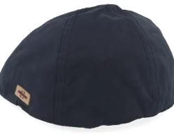 Texas Waxed Cotton Wr Black Flat Cap - Stetson