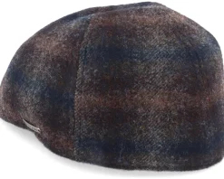 Texas Wool Check Brown Flat Cap - Stetson