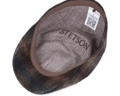 Texas Wool Check Brown Flat Cap - Stetson