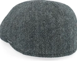 Texas Wool Herringbone Moss Green Flat Cap - Stetson