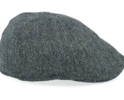 Texas Wool Herringbone Moss Green Flat Cap - Stetson