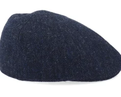 Texas Wool Herringbone Navy Flat Cap - Stetson