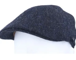 Texas Wool Herringbone Navy Flat Cap - Stetson