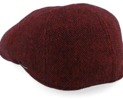 Texas Wool Herringbone Red Flat Cap - Stetson