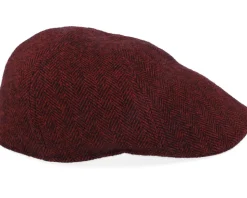 Texas Wool Herringbone Red Flat Cap - Stetson