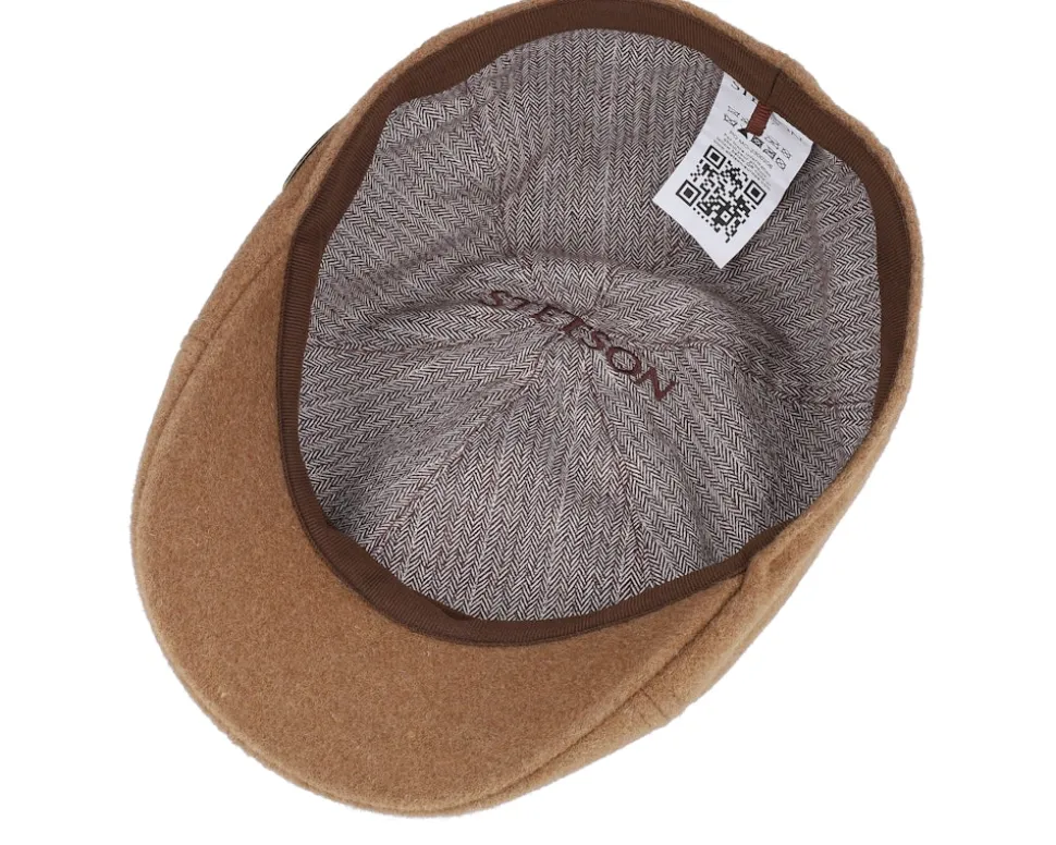 Texas Wool/Cashmere Camel Flat Cap - Stetson