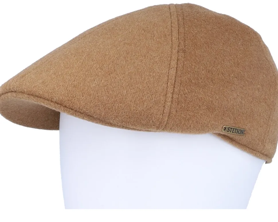 Texas Wool/Cashmere Camel Flat Cap - Stetson