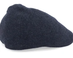 Texas Wool/Cashmere Ear Flap 2 Black Flat Cap - Stetson