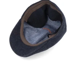 Texas Wool/Cashmere Ear Flap 2 Black Flat Cap - Stetson