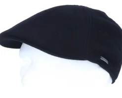 Texas Wool/Cashmere Ear Flap Black Flat Cap - Stetson