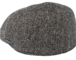 Texas Woolrich Herringbone Brown Flat Cap - Stetson
