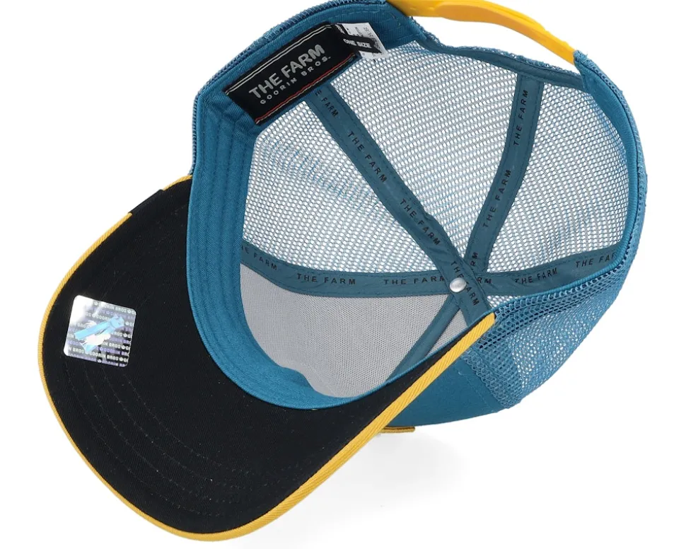 The Ambush Jaguar Teal/Yellow A-Frame Trucker - Goorin Bros.