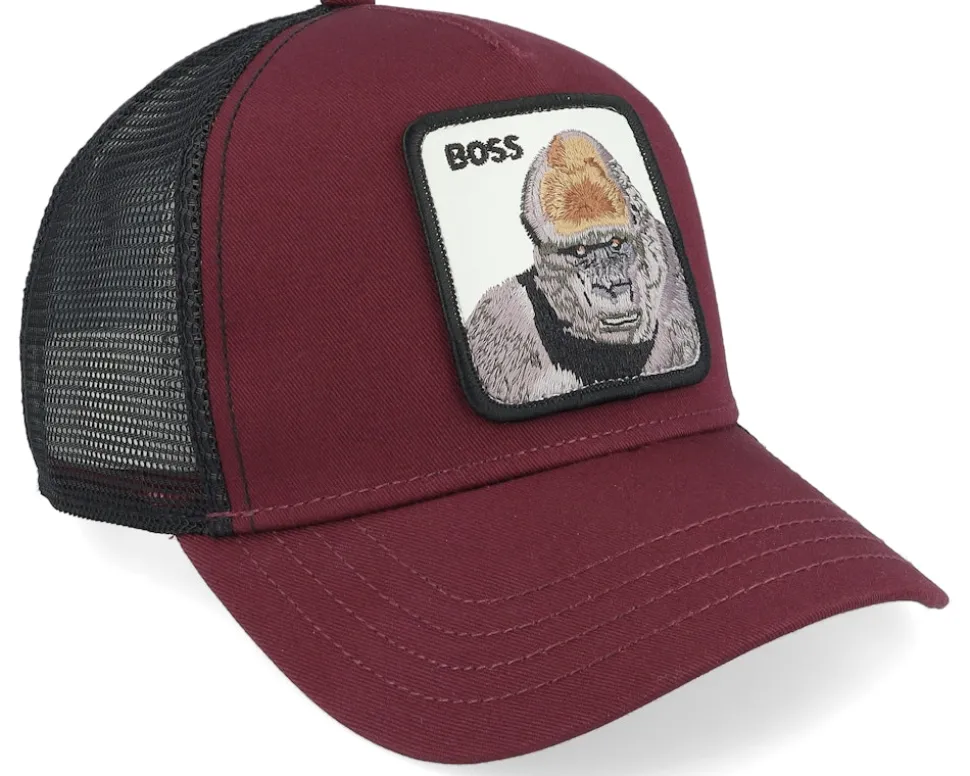 The Boss Gorilla Burgundy/Black A-Frame Trucker - Goorin Bros.