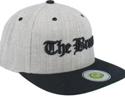 The Bronx 3d Script Heather Grey/Black Snapback - Lucid Smile