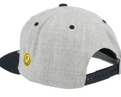 The Bronx 3d Script Heather Grey/Black Snapback - Lucid Smile