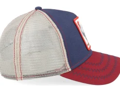 The Cock Navy/Khaki/Red Trucker - Goorin Bros.