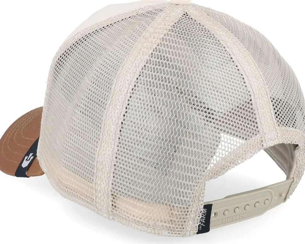 The Deadliest Scorpion Eco Brutalism Taupe/Brown A-Frame Trucker - Goorin Bros.