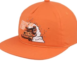 The Field Orange Strapback - Coal