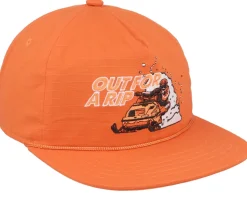 The Field Orange Strapback - Coal