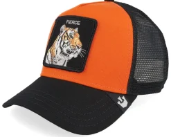The Fierce Tiger Orange/Black A-Frame Trucker - Goorin Bros.