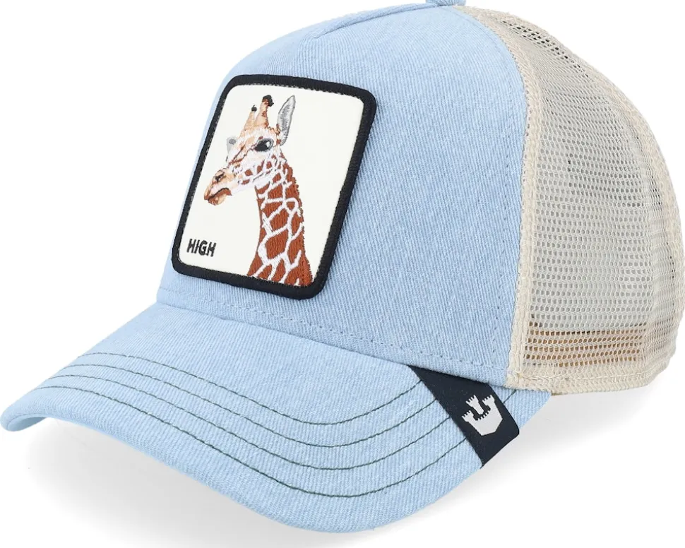 The Giraffe Global Core Blue/Stone A-Frame Trucker - Goorin Bros.