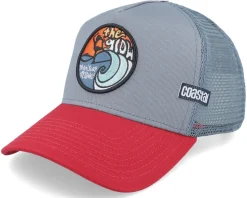The Glow Red/Grey Coastal Trucker - Coastal
