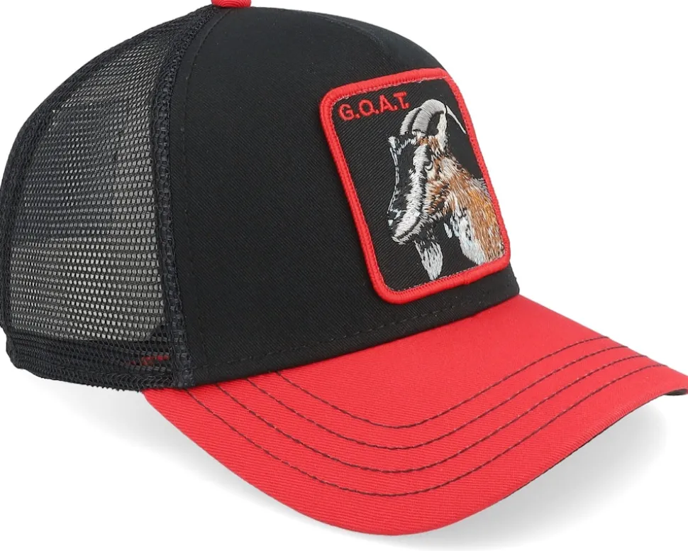 The Goat Steer Fab Farm Black/Red A-Frame Trucker - Goorin Bros.