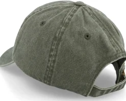 The Good Vibes Only Washed Denim Olive Dad Cap - Iconic