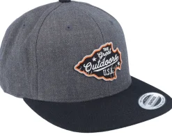 The Great Outdoors Usa Charcoal/Black Snapback - Wild Spirit