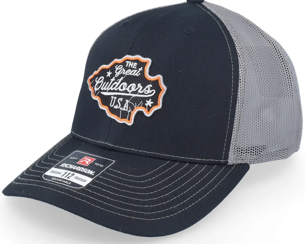 The Great Outdoors Usa Stone/Black/Orange Trucker - Wild Spirit