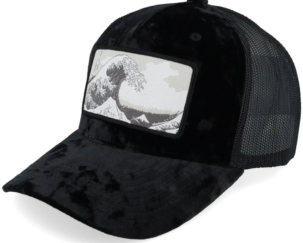 The Great Wave Black Velvet Trucker - Iconic