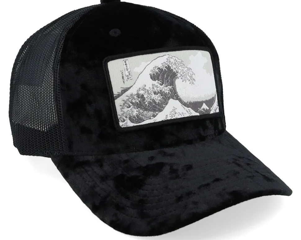 The Great Wave Black Velvet Trucker - Iconic