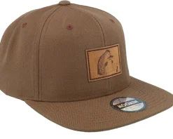 The Groke Engraved Patch Tan Brown Snapback - Moomin