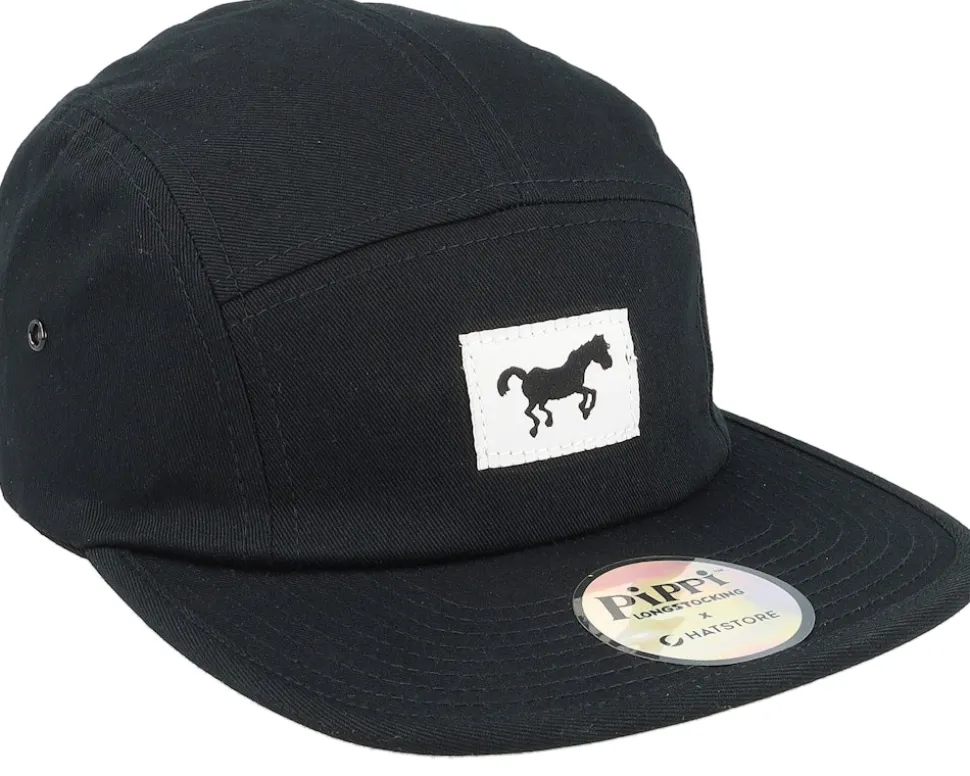 The Horse Silhouette Black 5-Panel - Pippi Longstocking