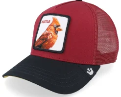 The Hustle Bird Burgundy/Black A-Frame Trucker - Goorin Bros.