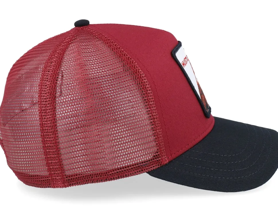 The Hustle Bird Burgundy/Black A-Frame Trucker - Goorin Bros.