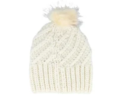 The Maizy Knit Cream Pom - Coal