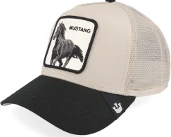 The Mustang Seasonal Core Taupe/Black A-Frame Trucker - Goorin Bros.