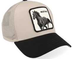 The Mustang Seasonal Core Taupe/Black A-Frame Trucker - Goorin Bros.