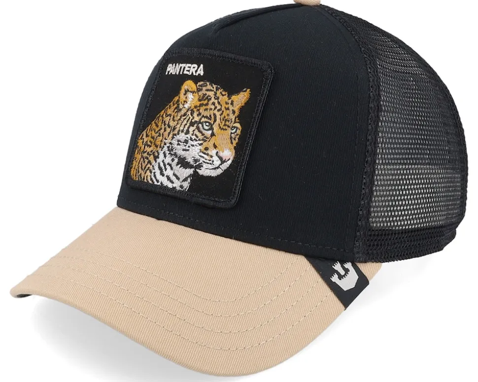 The Pantera Big Cats Black/Taupe A-Frame Trucker - Goorin Bros.