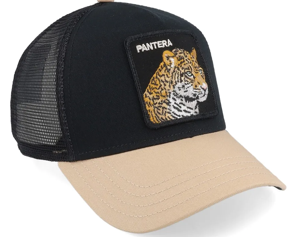 The Pantera Big Cats Black/Taupe A-Frame Trucker - Goorin Bros.