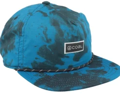 The Pontoon Roomy Teal Tie Dye Strapback - Coal