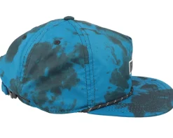 The Pontoon Roomy Teal Tie Dye Strapback - Coal