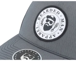 The President Of Beards Patch Charcoal/Black - Bearded Man
