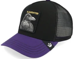The Slaughter Bird Black/Purple A-Frame Trucker - Goorin Bros.