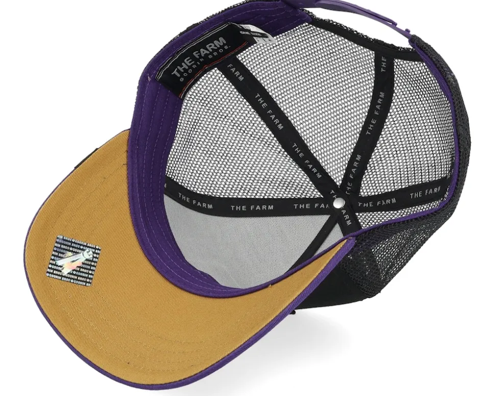 The Slaughter Bird Black/Purple A-Frame Trucker - Goorin Bros.