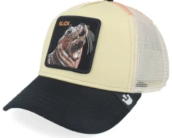 The Slick Seal Beige A-Frame Trucker - Goorin Bros.