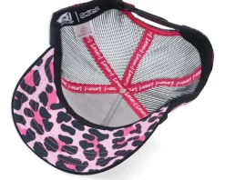 The Smurfs Icon Black/Pink Leopard A-Frame Trucker - Capslab